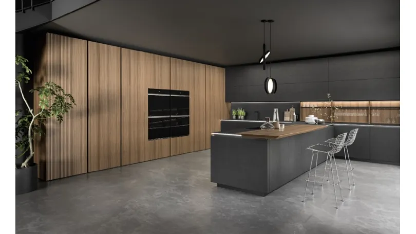 Cucina Design con penisola Link 01 di Snaidero