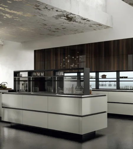 Cucina Design con isola Link Champagne di Snaidero