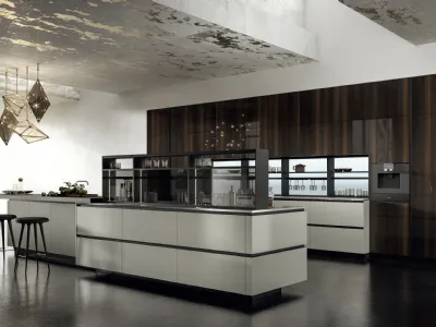 Cucina Design con isola Link Champagne di Snaidero