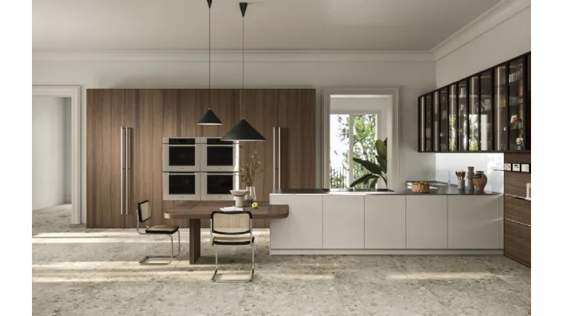 Cucina Design con penisola Opera 01 di Snaidero