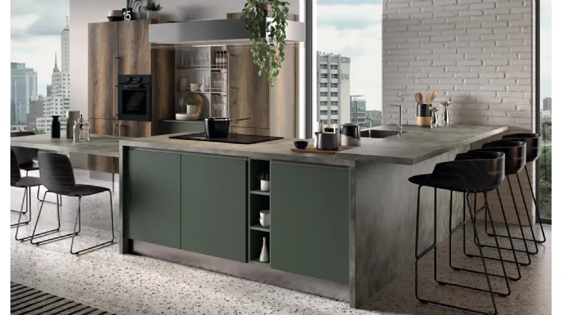 Cucina Moderna con penisola Azimut 02 di Essebi