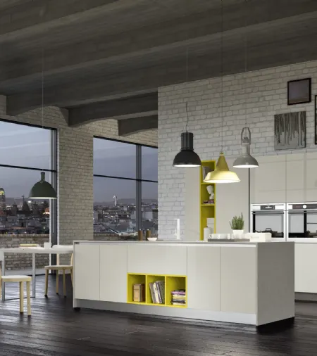 Cucina Moderna con isola Gloss composizione 01 di Essebi