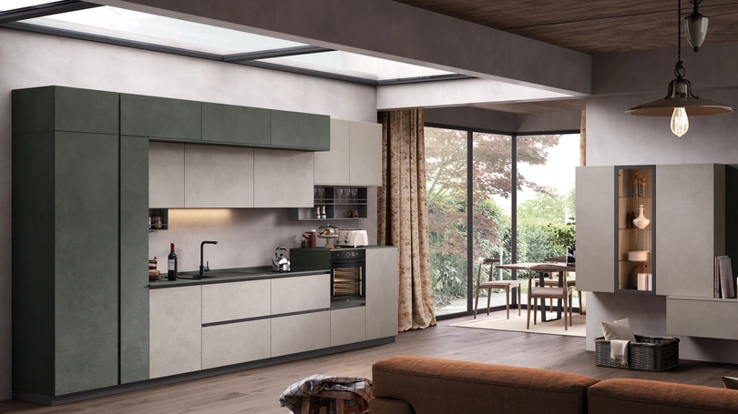Cucina lineare Moderna Materia 01 di Essebi