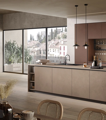 Cucina Moderna con isola Materia 04 di Essebi