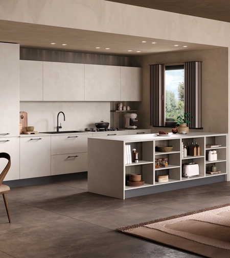 Cucina Moderna con penisola Materia 05 di Essebi