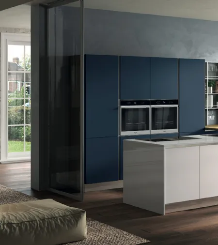 Cucina Moderna con penisola Seta 04 di Essebi