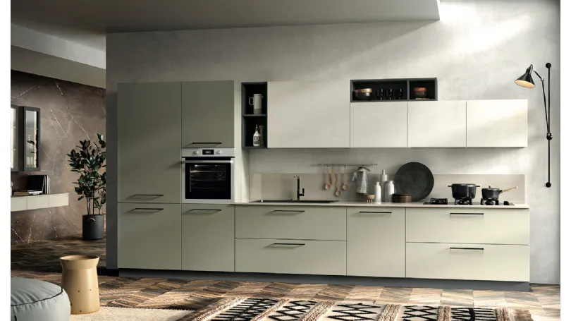 Cucina Moderna lineare Seta 05 di Essebi