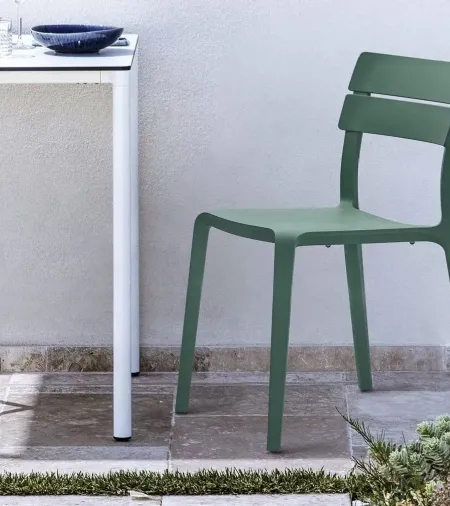 Sedia impilabile Rocket Green Outdoor di Bontempi