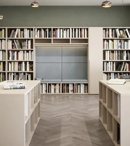 Mobile Ufficio Libreria a muro 16A in melaminico di Cinquanta3