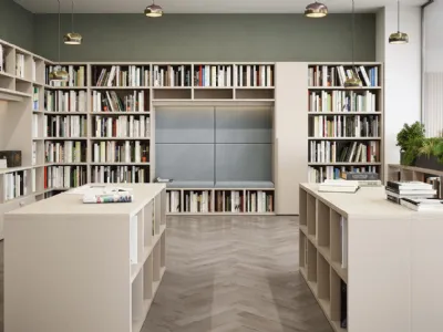 Mobile Ufficio Libreria a muro 16A in melaminico di Cinquanta3